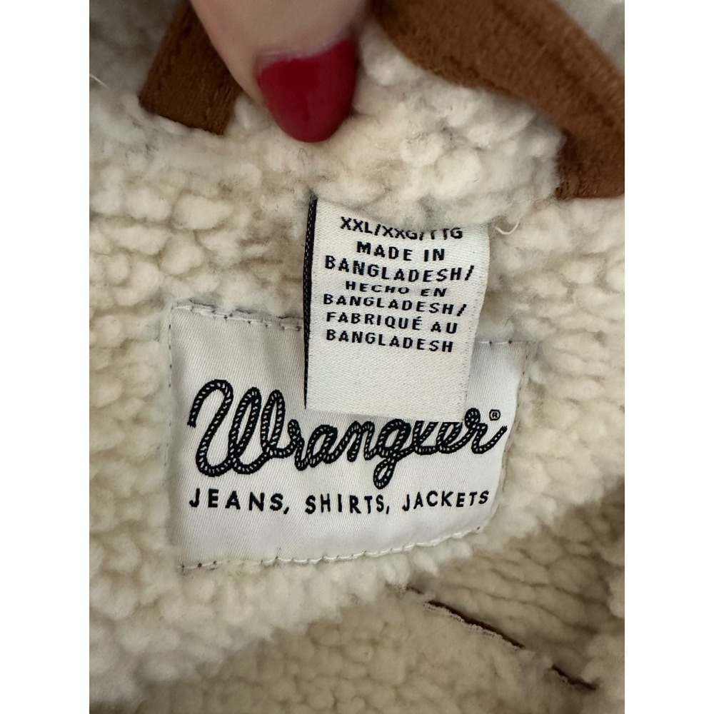 Wrangler Western Chore Coat Womens XXL Plus Faux Shearling Ranch Jacket Cowgirl - Picture 7 of 11